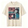 Anime Perfect Blue Mima Kirigoe Vintage Washed TShirt Men Women Clothing Fashion Aesthetic Short Sleeve Oversized T Shirts Tops