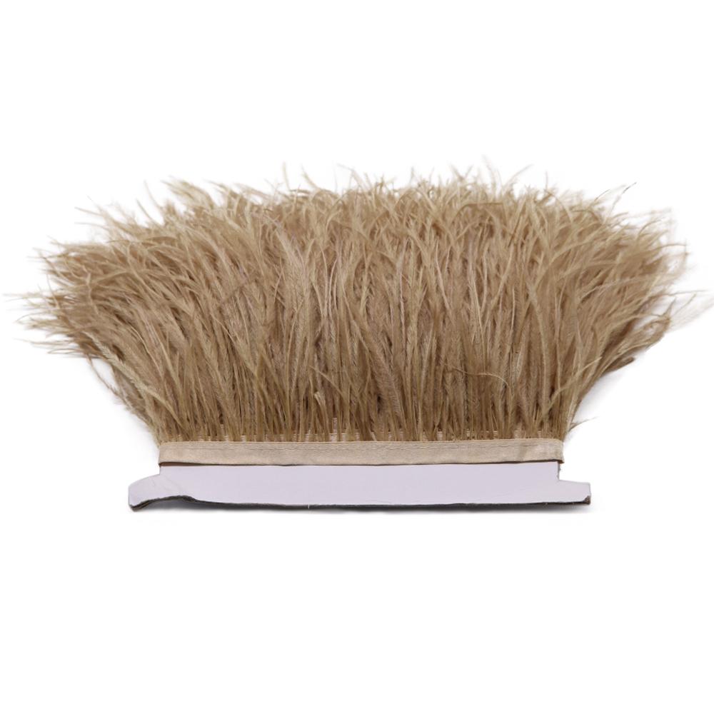 Feather1M 5M 10M 8-10cm Black White Ostrich Feather Trims Ribbon Multicolor Plume for Sewing Feathers Crafts  Dress Clothing Decoration