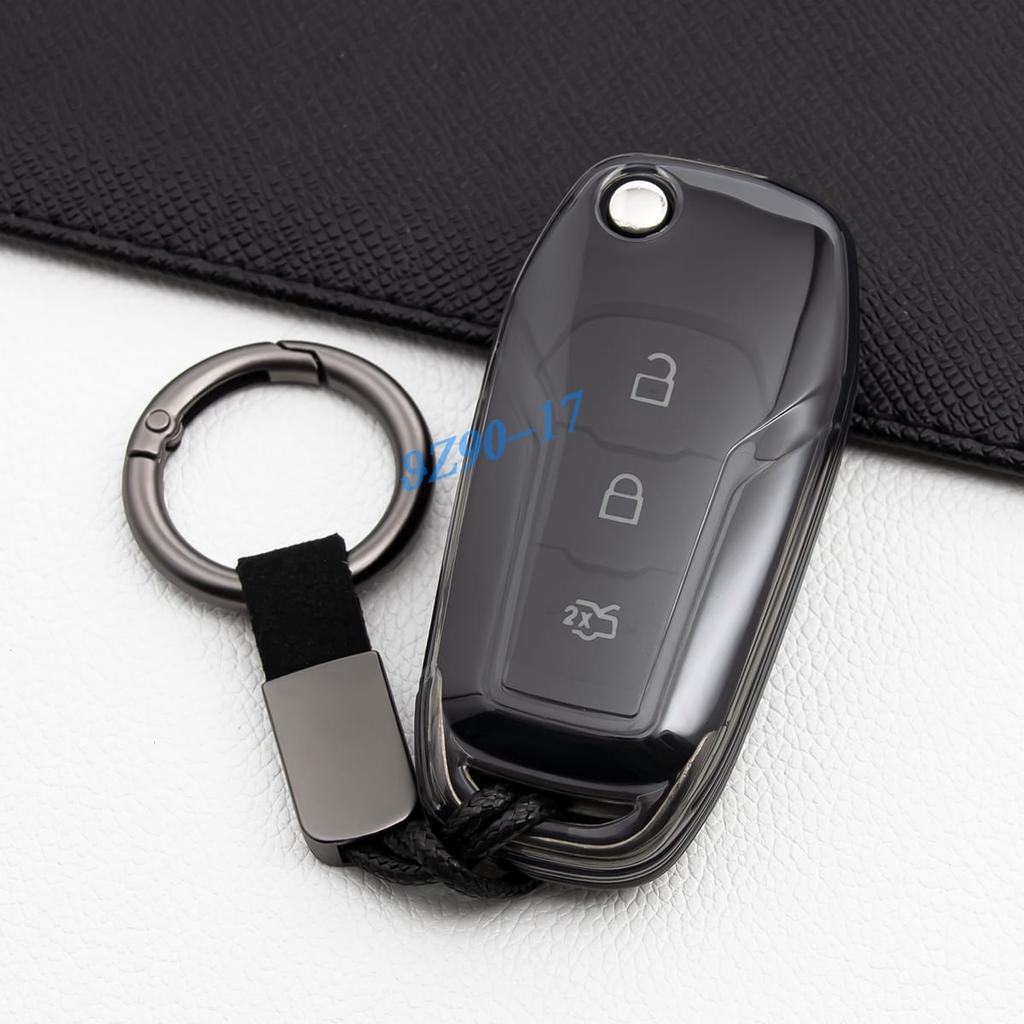Transparent Tpu Car Smart Key Cover Case Holder Keychain For Ford F150 F250 F350 F450 Xlt Ranger Xl Maverick Ecosport Everest