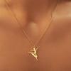 Elegant Ballet Dancer Pendant Necklace Stainless Steel Ballerina Necklaces For Women Jewelry Gifts