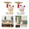 Resin Cat Storage Tray Cat Statue Cute Ornament Modern Key Holder Desktop Organizer for Cabinet Bedroom Shelf Home Decoration
