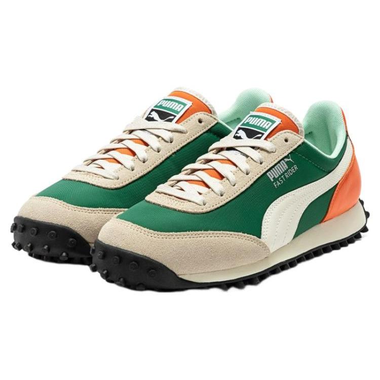 New Puma Fast Rider Beige Green Orange 393993-01
