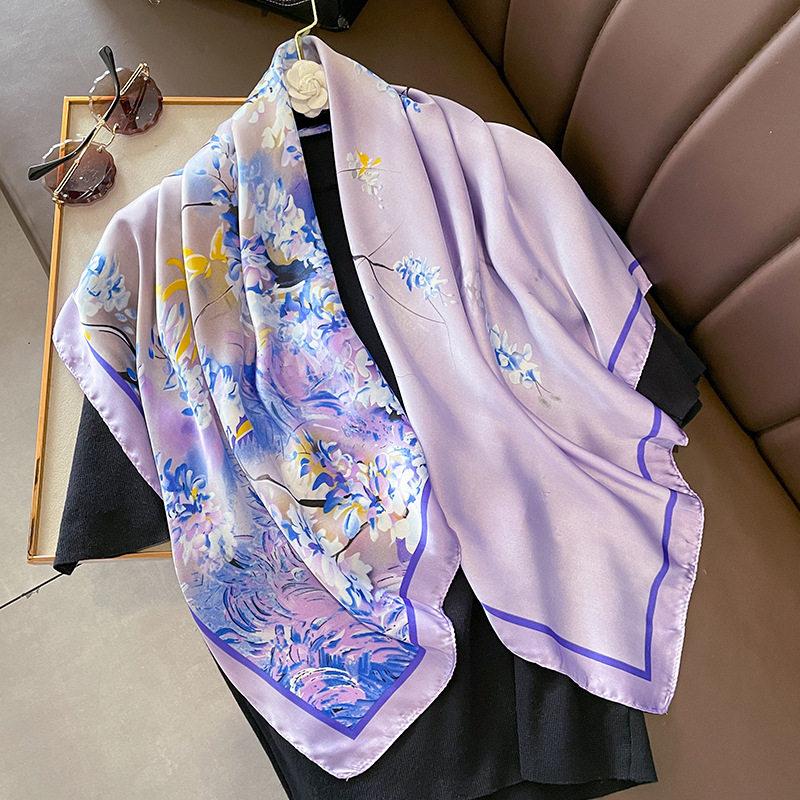 New scarf women's universal 90 large scarf sun protective thin shawl stylish fashion decorative scarf