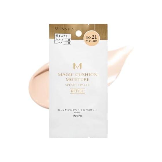 Missha M Cushion Foundation (Moisture) Refill (15g) (No.21 Bright Skin Color, 15g)