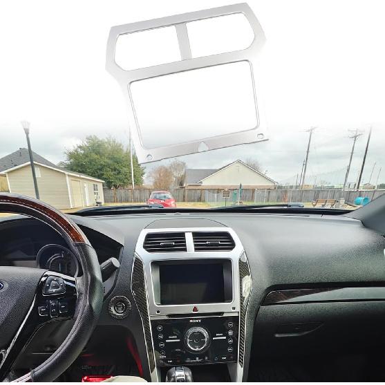 L2R for Ford Explorer 2011 2012 2013 2014 2015 Car Interior Accessories Dashboard Console Navigation Cover Frame Trim ABS Matte 1pc