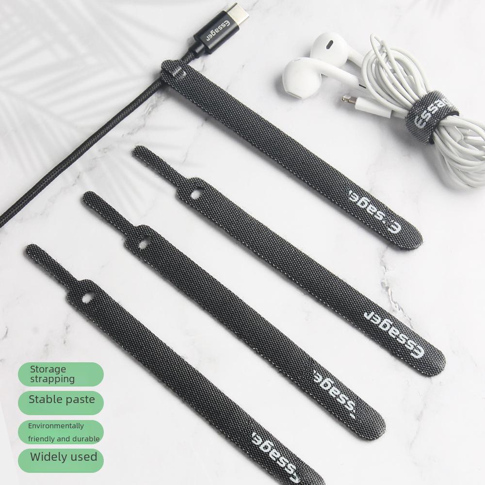 

Essager Velcro Cable Management Belt for Data, Headphone, Audio, and Network Cables Black [Single piece]