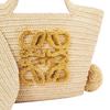 Loewe Logo Wine Palm Fiber And Cowhide Leather Tote Bag Small Women Tote Bag Natural A223S17X01-2123