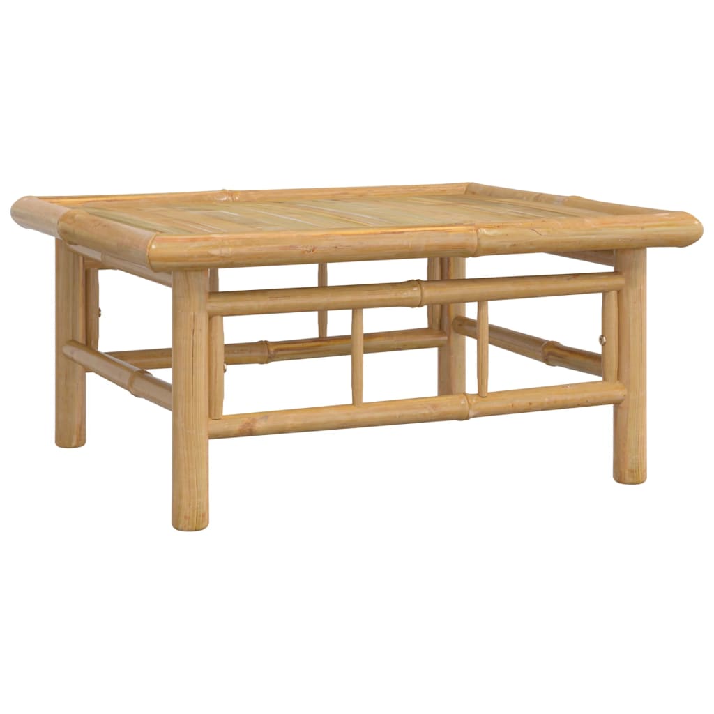 Vidaxl 4-Cz. Garden Furniture Set, Dark Grey Cushions, Bamboo
