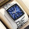 LIGE Luxury Square Sport Man Wristwatch Waterproof Luminous Chronograph Quartz Men's Watches Stainless Steel Men Watch Reloj