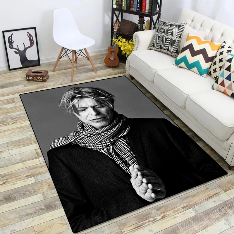 David Bowie Teppich Büro Dekorativer Teppich Für Wohnzimmer Schlafzimmer Fußmatte Bodenläufer Computerstuhl Bereichsteppich perfektes Weihnachtsgeschenk
