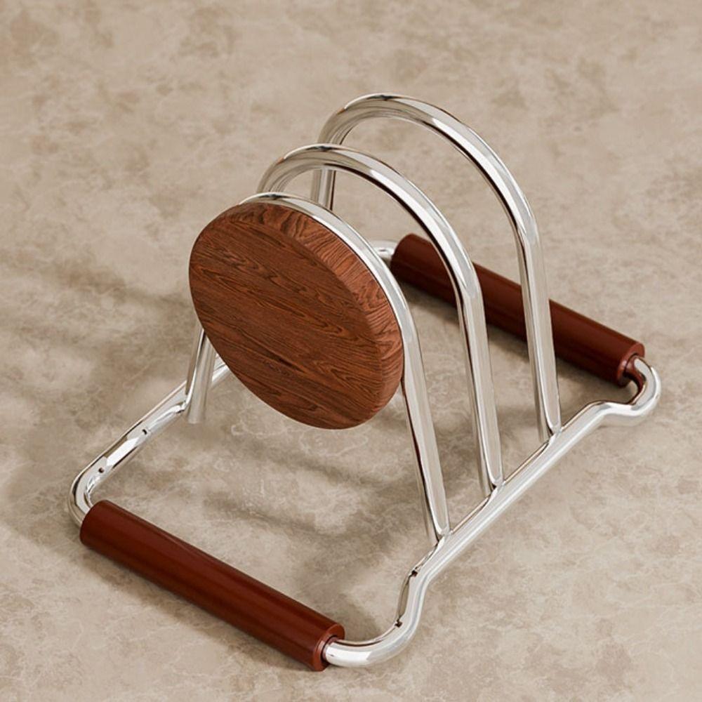 Practical Stable Cutting Board Holder Space-saving Anti-slip Pot Lid Organizer Multi-Functional Heavy-Duty Book Stand Cabinet