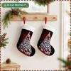 Christmas decoration fireplace hanging stocking1pc Christmas Stocking Hanging Sock with White Tree & Red Gifts