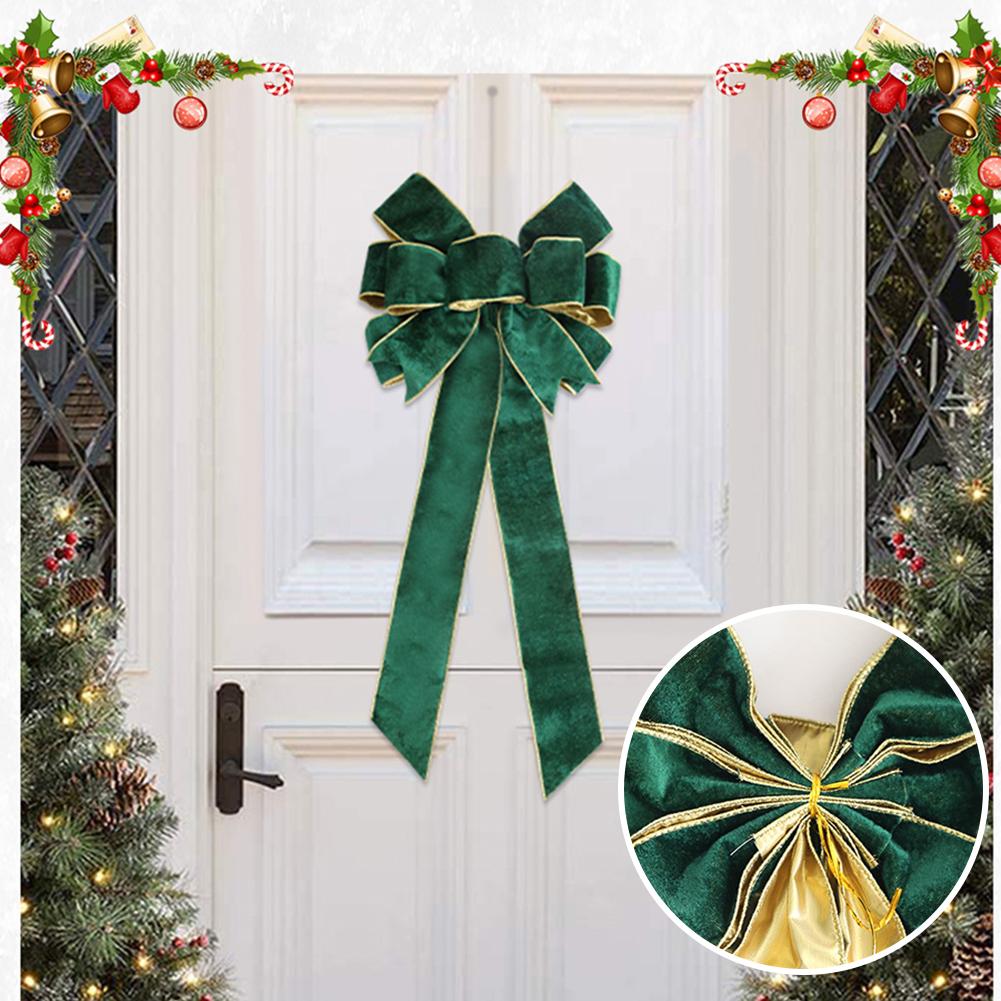 Christmas Decoration Supplies Flannelette Retro Ribbon Bow-Knot Pendant New