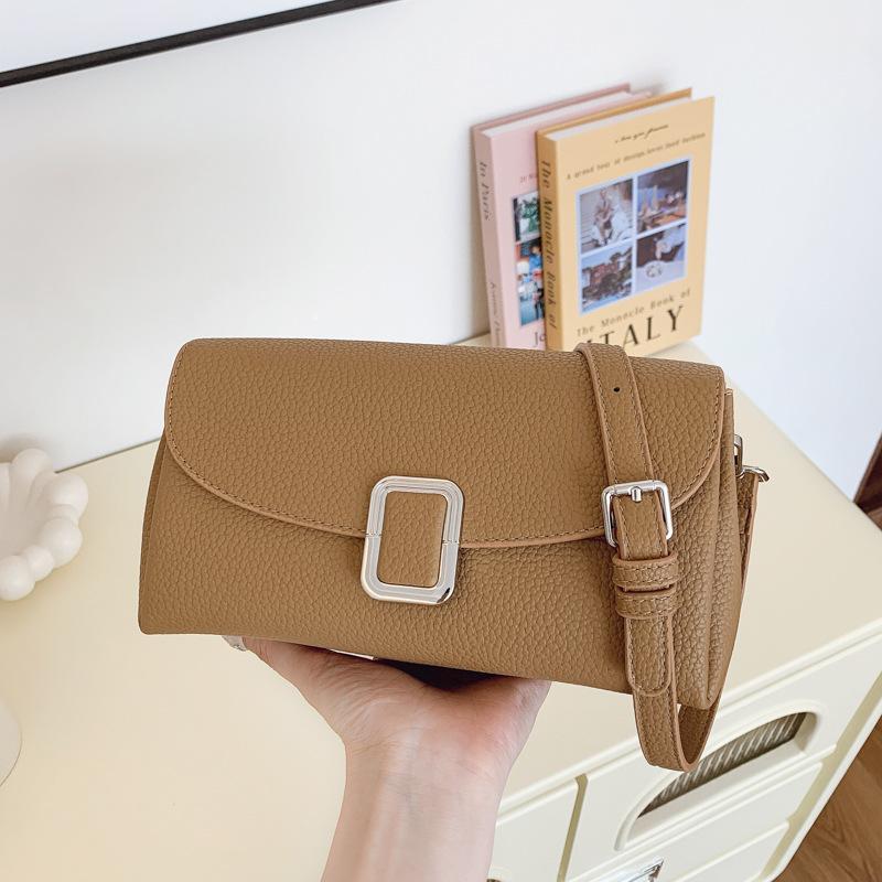 Trendy texture fashionable single shoulder underarm bag women's new simple and versatile multi-compartment messenger bag small square bag