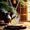S925 Sterling Silver Swan Pendant Necklace: Elegant, Versatile Women's Accessory