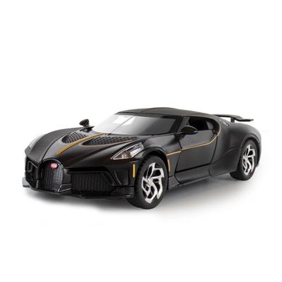 1/32 Scale Bugatti Voice of The Night Diecast Car Model Toy, Pull Back Toy Vehicle with Sound and Light for Kids Toddler Boys Girls Gift Collection