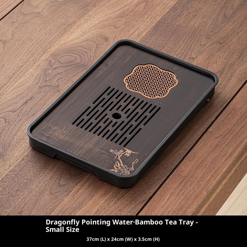 Gianxi Tea Tray 2025 New Home Use Compact Storage Drain Tea Table Tea Utensil Tea Tray Bamboo Tea Brewing Table Tea Tray