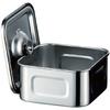 Yamashita Kogei AG 18-8 Shallow Square Kitchen Pot (with Knob) 13.5cm 04-0226-0505