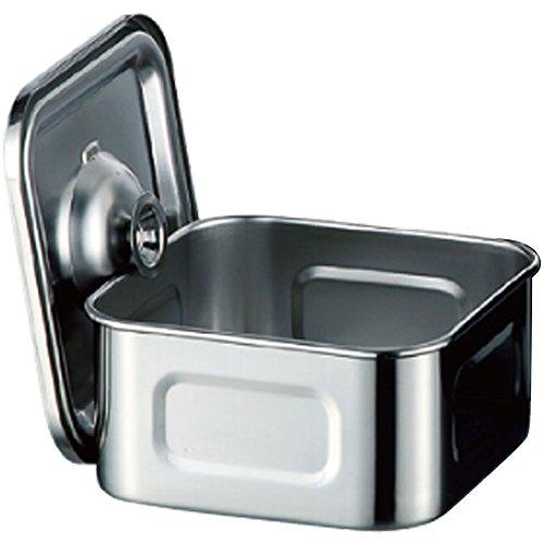 

Yamashita Kogei AG 18-8 Shallow Square Kitchen Pot (with Knob) 13.5cm 04-0226-0505