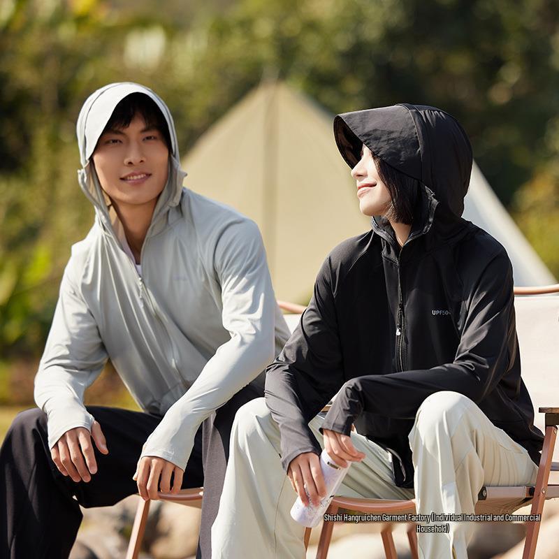 

UPF50+ Ice Silk Sun Protection Cardigan - Men s & Women s UV-Resistant, Summer Thin Style Cover-up M