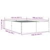 Bed Frame Grey Sonoma 135 x 190 cm Particleboard