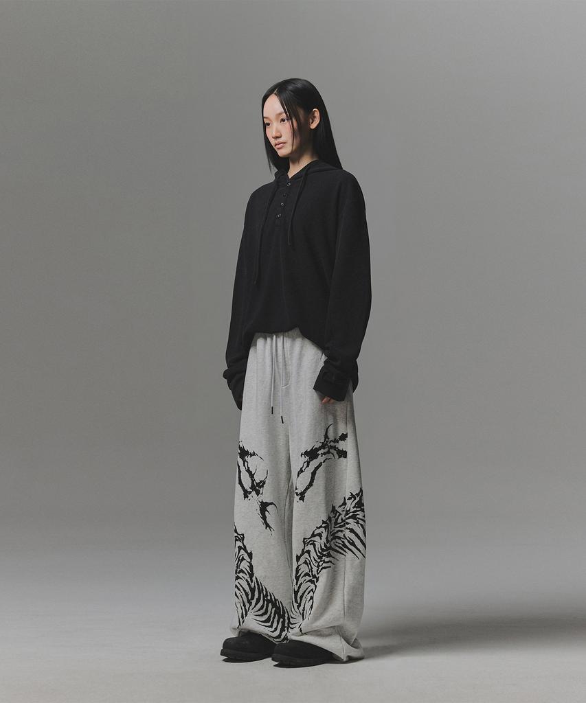NOT4NERD Snake Bone Sweat Pants - Light Gray