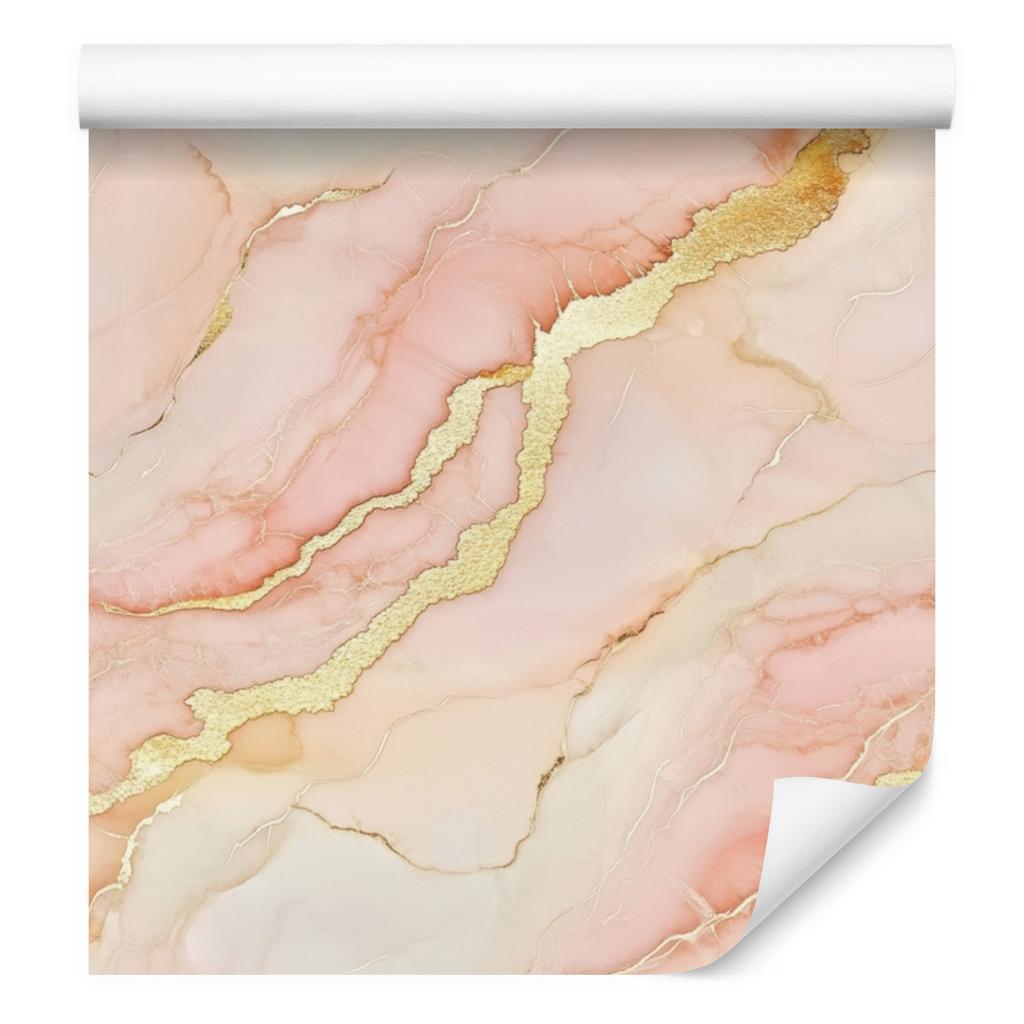 Ink wallpaper cream, peach, light gray and white 50x1000
