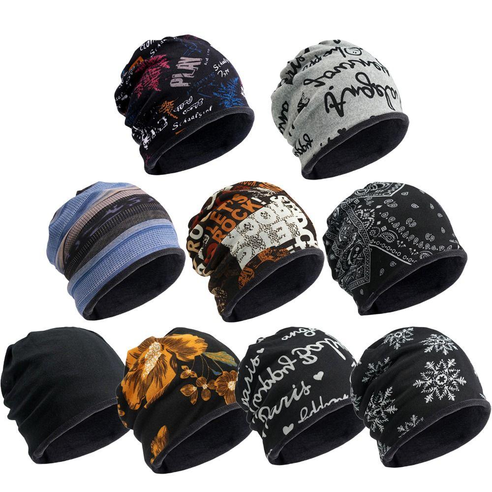 Fashion Soft Scarf Warm Hat Keep Warm Thickened Cover Head Cap Fleece Lined Windproof Cold Cap for Women