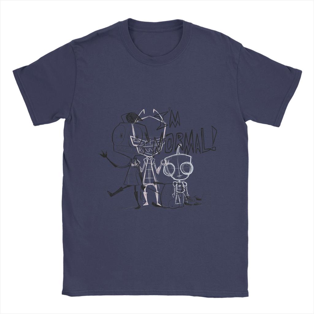 Casual T Shirt Summer Invaders Zims Popular T-Shirts Cotton Tee Shirt for Men Y2K Fun Design Short Sleeve Top Tees