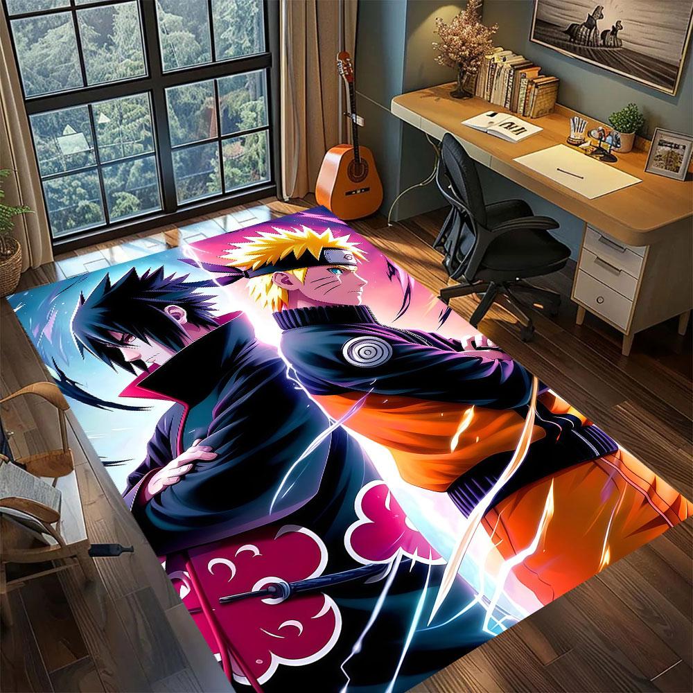 Naruto Anime Charakter Teppich für Wohnzimmer Schlafzimmer Heimdeko Coole Filmmatte Spielbodenmatte