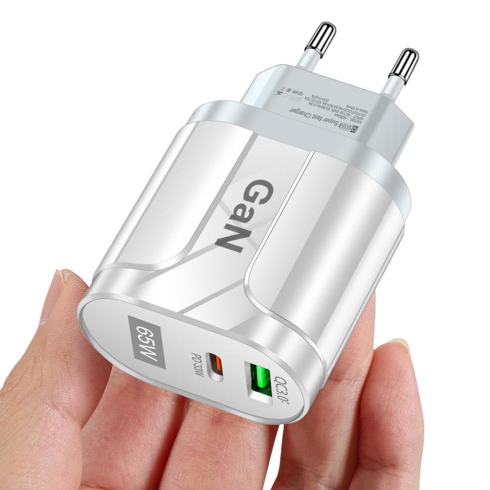 65W GaN PD Fast Charger with International Compatibility