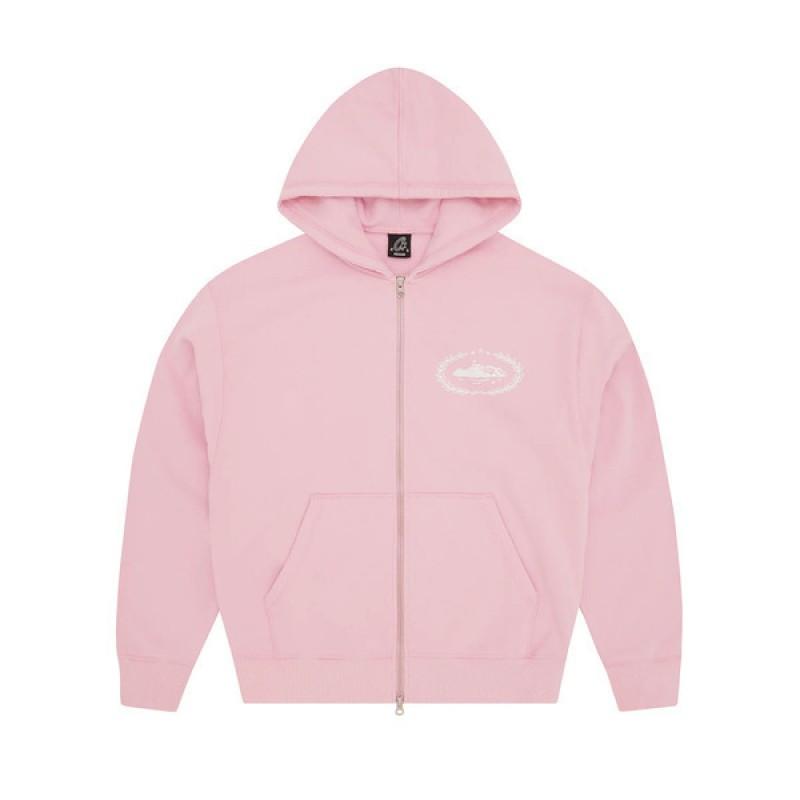 Corteiz Alcatraz Streetwear Hooded Zip-Up Sweatshirt Loose Jogger Set Women
