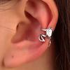 1/2/3 Pairs Frog-Shaped Earrings Clip-On Functionality Alloy Ear Clips Electroplated Earrings Jewelry Accessories