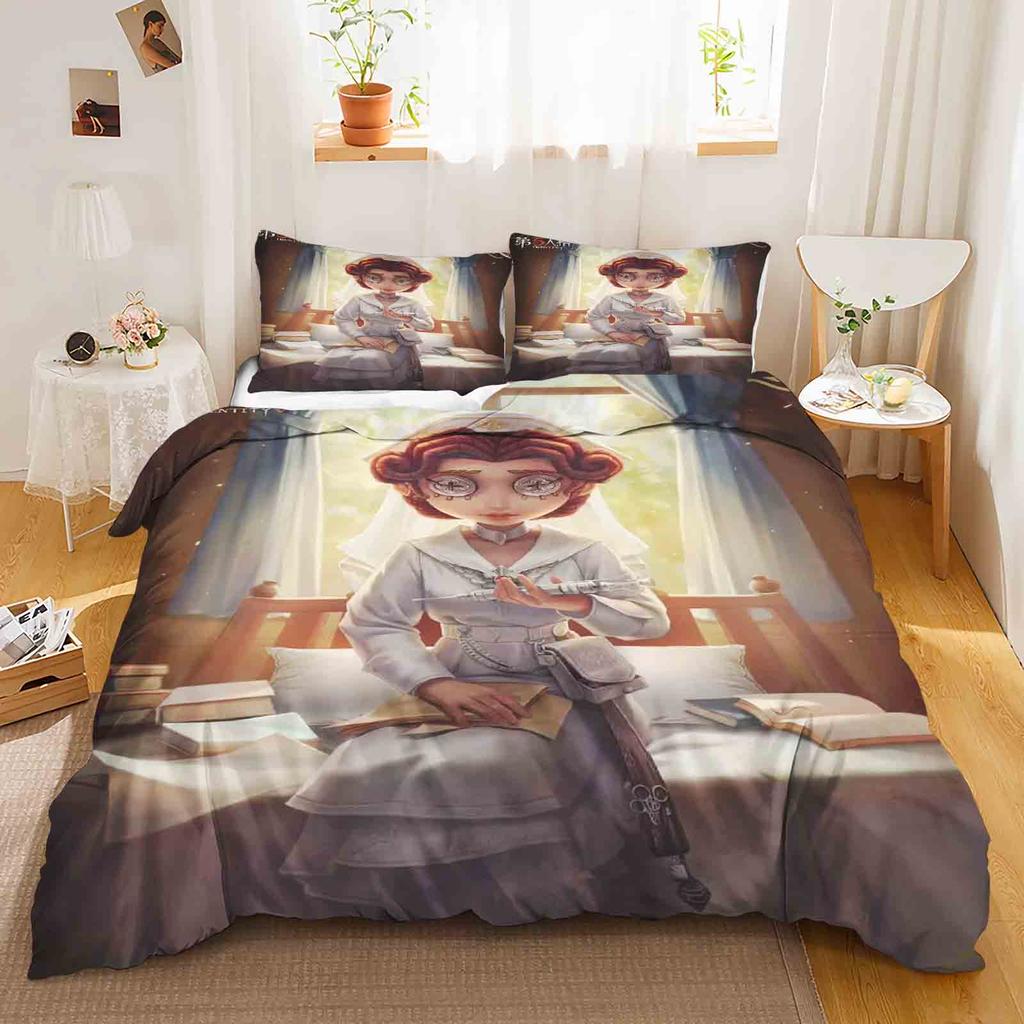 Game: Identity V Polyester Duvet Cover Set Bedding Queen Size Sets Cotton Cute Printed Cartoon Quilt Cover Suitable For Children