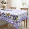 Purple Lavender Sunflower Peony Flower Butterfly Vase Floral Pattern Tablecloth, Round And Rectangular Tablecloth