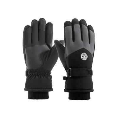Winter-Fahrradhandschuhe mit Touchscreen, winddicht, dickes Samtfutter für Damen und Herren – Kälteschutz zum Skifahren.