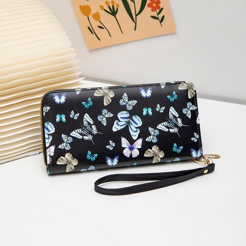 Autumn New Long Wallet Girls Clutch Bag Sweet Little Butterfly Women's Wallet