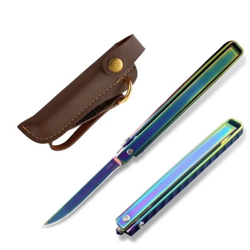 NEW M390 Stainless Steel Folding Knife High Hardness Multifunctional Fruit Knife Window Breaking Survival Portable Outdoor Knife