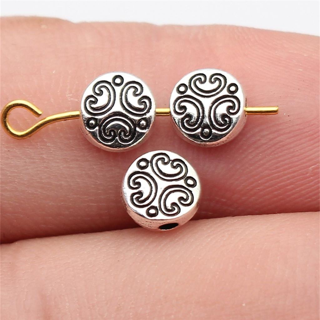 Geometric Small-Hole Spacer Beads Mini Antique Bronze Zinc Alloy Jewelry Making Fix Bead Position Style Bead Spacers