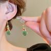 Real Gold Plated Hanfu Style Jade Imitation Geometric Tassel Earrings for Women