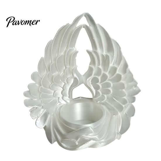 Home Decor Ornament 3D Printed Angel Wings Tealight Candle Holder, Wing Shape Candlestick, Stand Romantic for Bedroom Wedding Table Holder