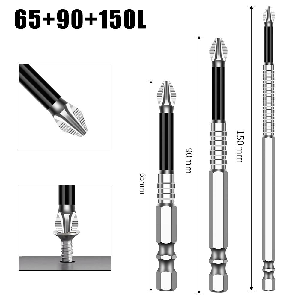 

K5 Нескользящая бита высокой твердости S2 Сильная магнитная 5A черная нескользящая крестовая электрическая дрель электрическая отвертка бита