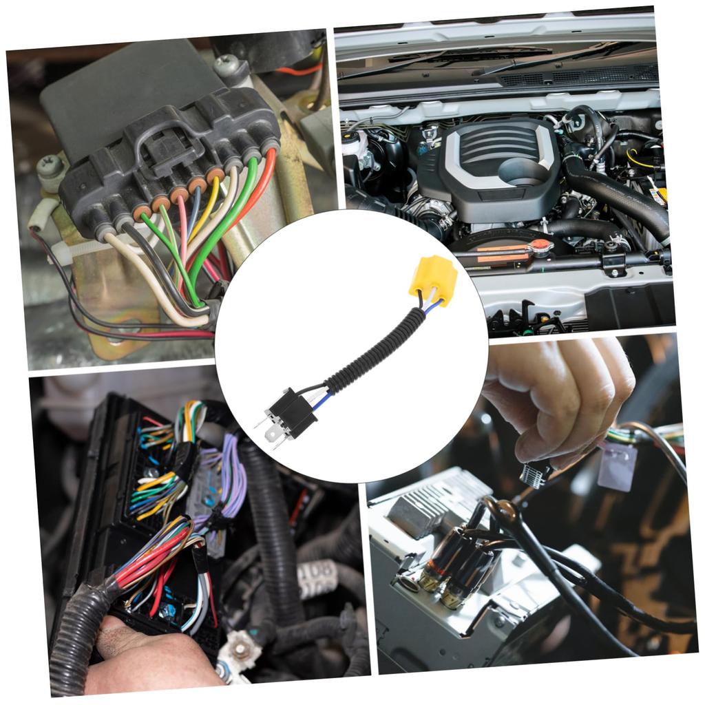 MOLUCKFU Extension Cord Set, H4 Plug, Converter, Cable, H4 Plug, Extension Wire, Wiring Harness, Wire Pickup, Conversion Harness Adapter