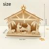 Artistic Wood Moon And Star Display Ornament With LED Light Perfectly For Personalizing Home Decoration