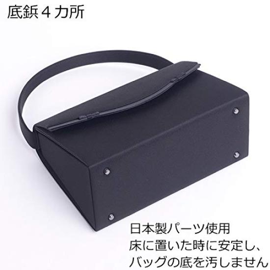Aurora Black Formal Bag, Made In Japan, Twin Ribbon Design, Water-Repellent, Large, Black, Suitable for Funerals, Wakes, and Entrance Ceremonies (A)