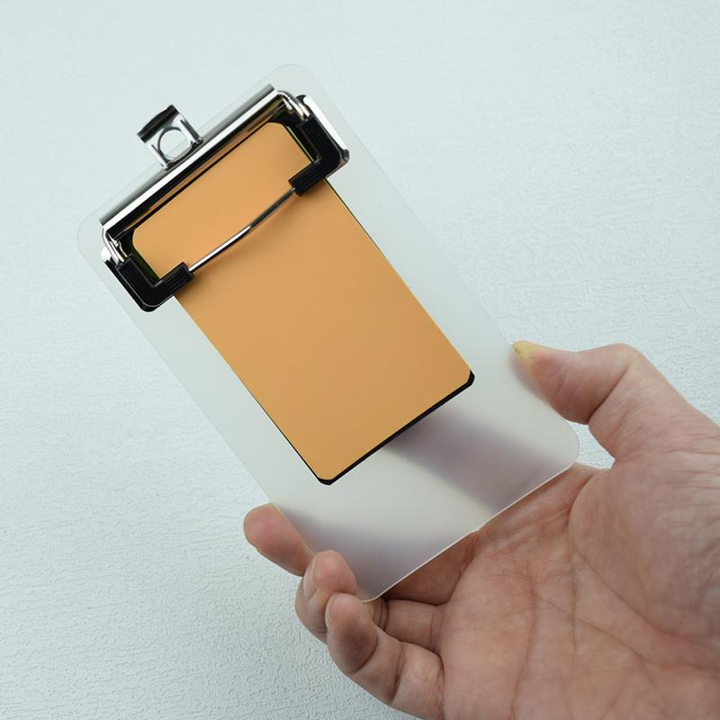1/3Pcs Portable Transparent Clipboard With Hanging Hook Mini Clear Writing Board Hanging Office School Supplies