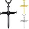 Steel Nail for Cross Men Women Pendant Punk Style Personality Neckl