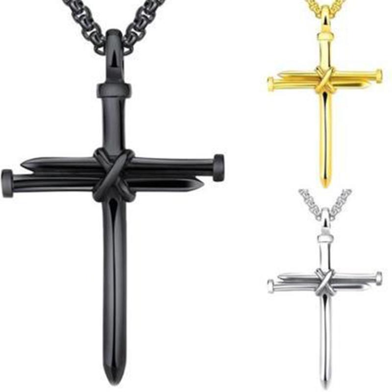 Stahlnagel für Cross Männer Frauen Anhänger Punk Stil Persönlichkeit Halsket