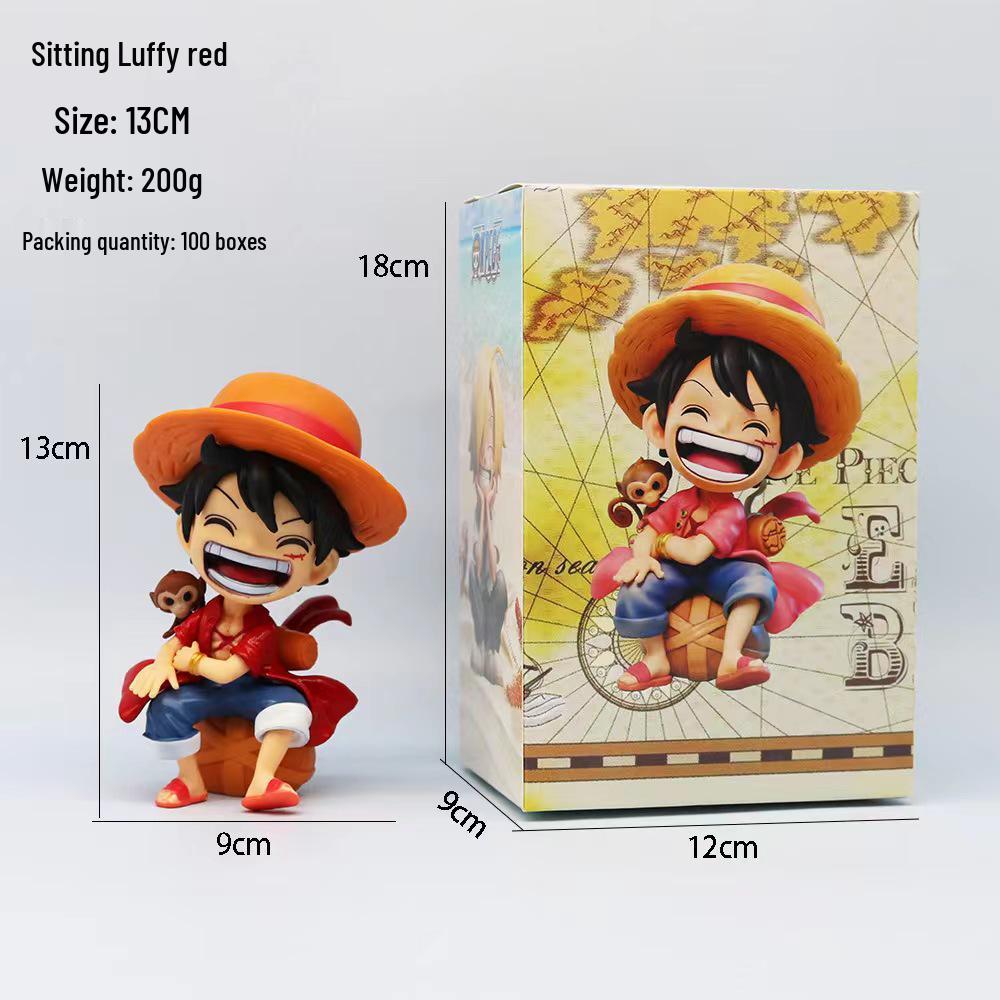 Laughing Luffy & Zoro Figurine – Straw Hat Crew Desktop & Car Ornament