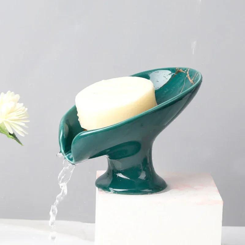 Ceramic Shower Soap Holder Bathroom Supplies Drain Hole Dish Storage Board Soap Box